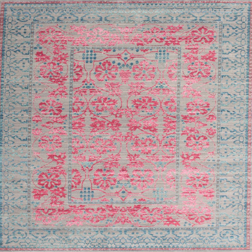 Bloomsbury Market Locri Blue/Pink Rug Wayfair